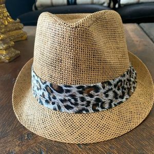 BP Straw Hat with Leopard Band